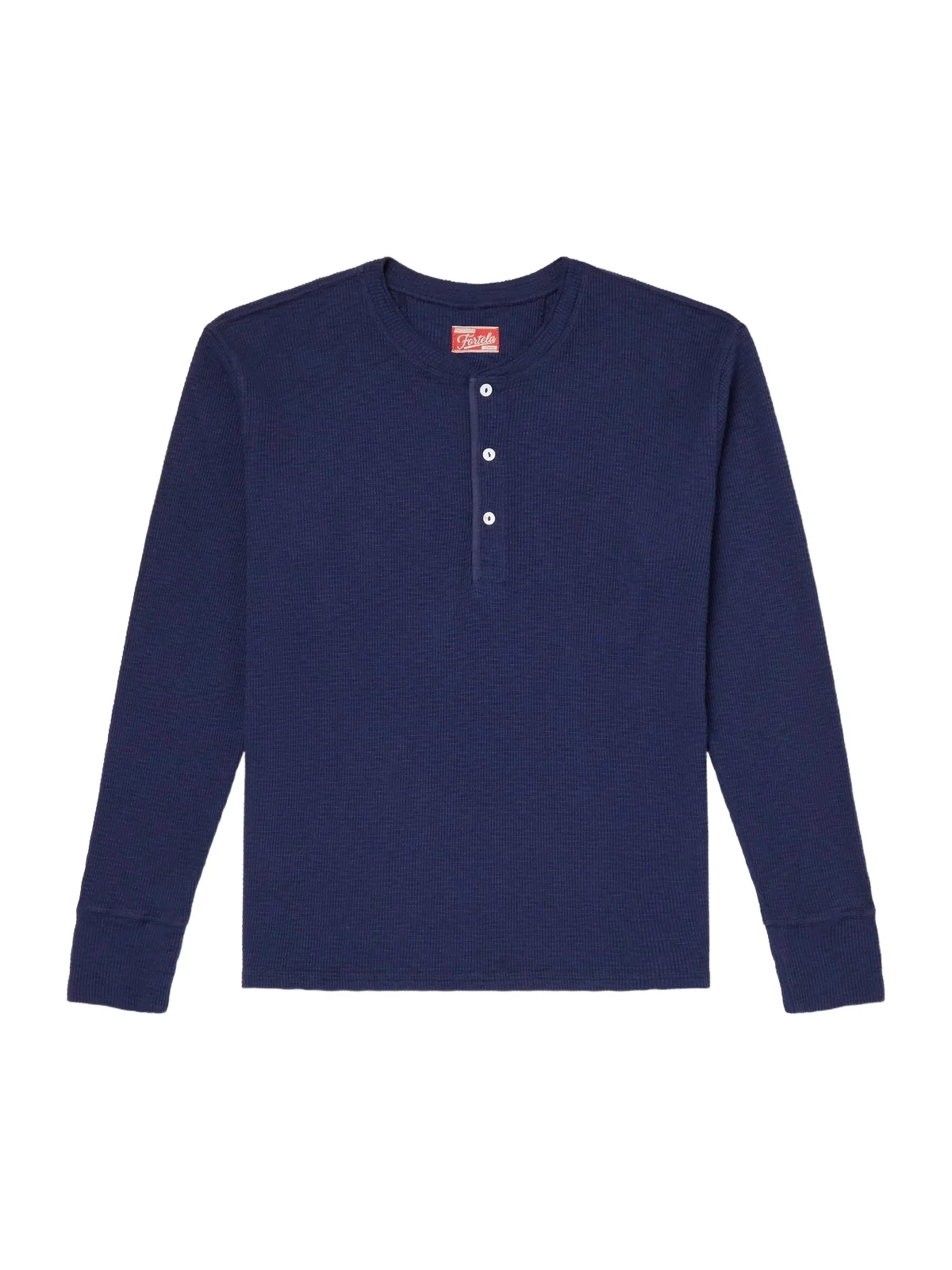 Fortela Amish Waffle-Knit Cotton-Jersey Henley T-Shirt - Men