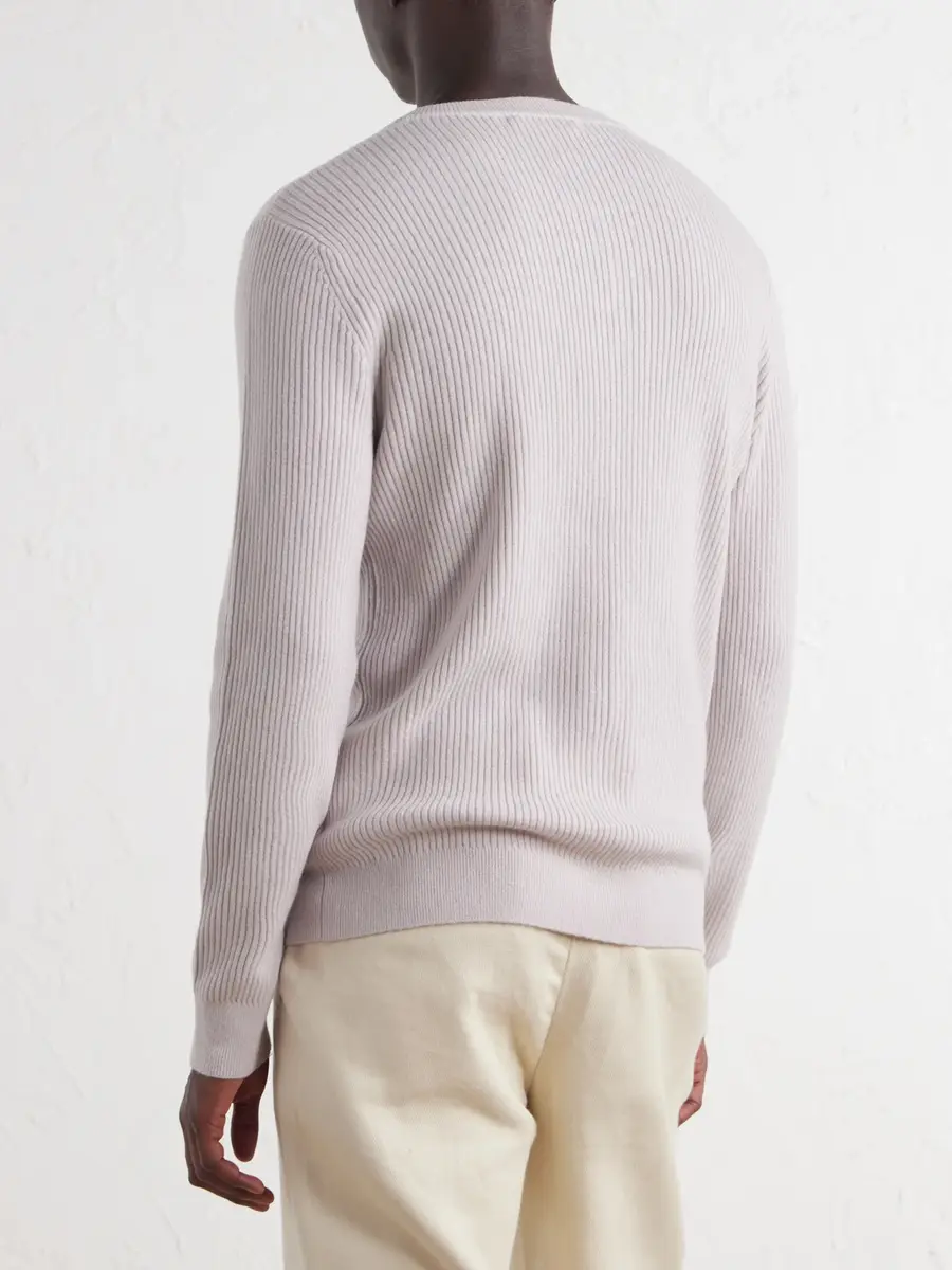 MR P. Ribbed Wool and Cashmere Henley Sweater - Men | Thumbnail 4 MR P. Ribbed Wool and Cashmere Henley Sweater - Men | Thumbnail 4