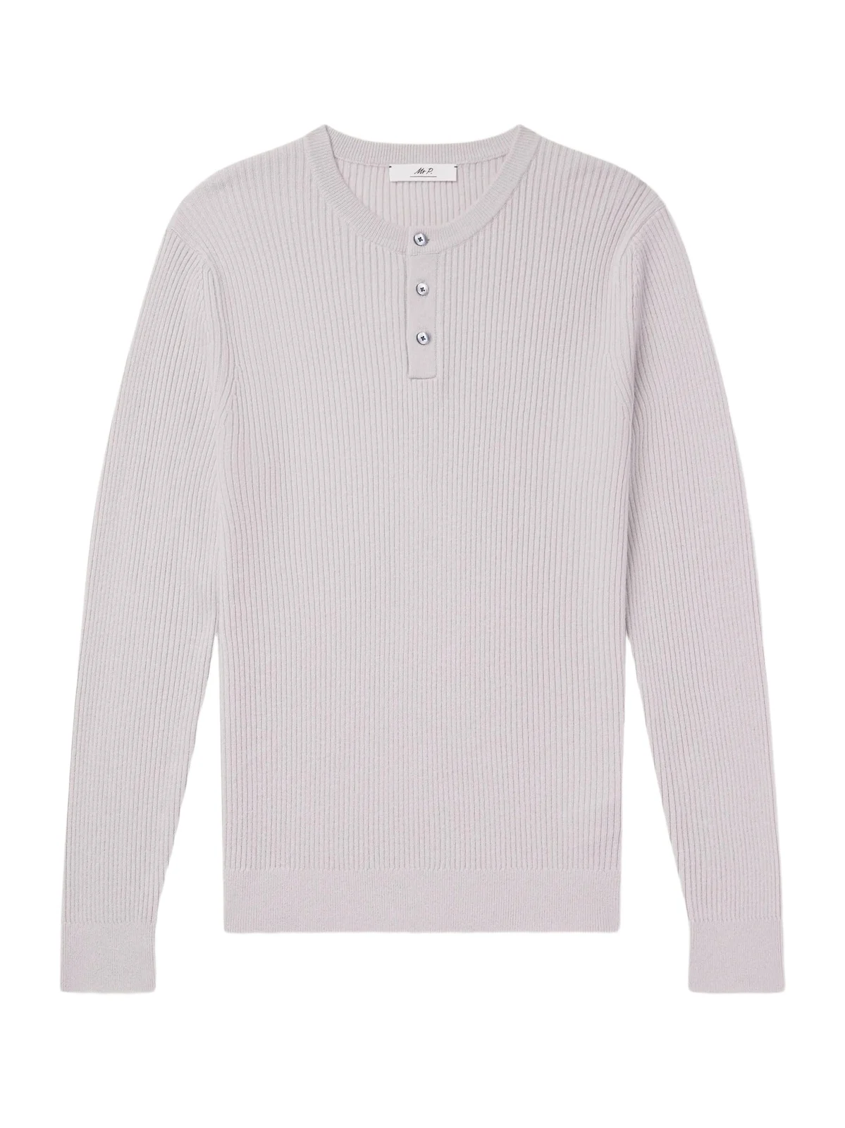 MR P. Ribbed Wool and Cashmere Henley Sweater - Men