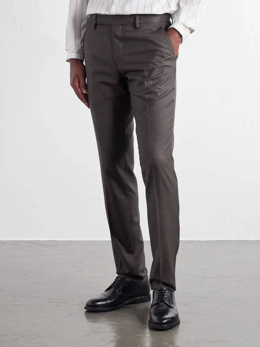 MR P. Luxe Slim-Leg Wool and Silk-Blend Trousers - Men | Thumbnail 3