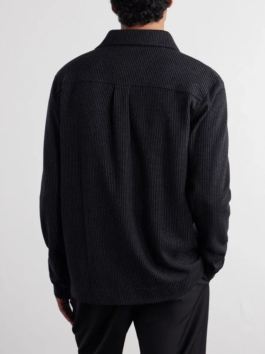 MR P. Pinstriped Cotton-Blend Jersey Shirt - Men | Thumbnail 4