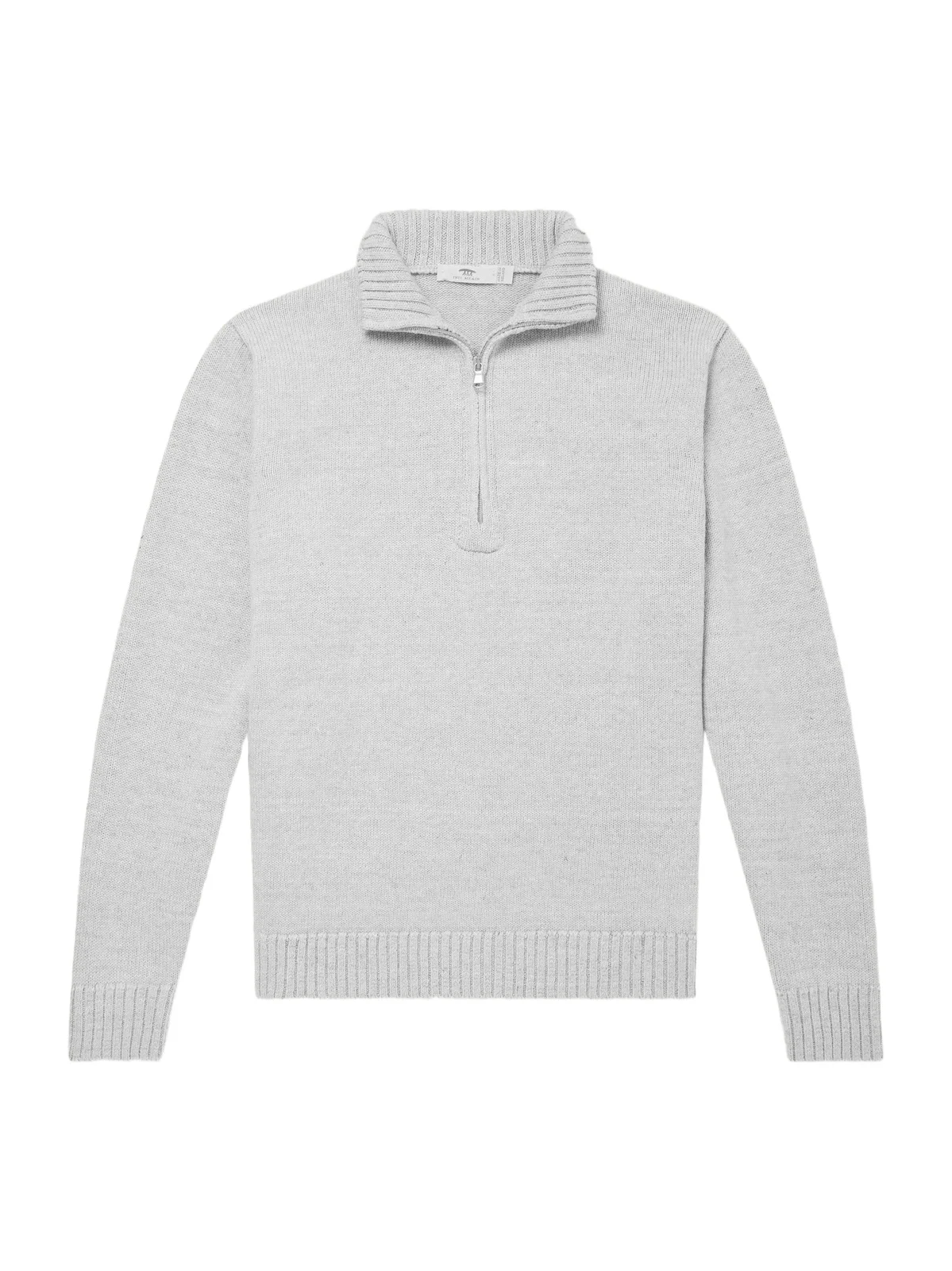 Inis Meáin Wool and Linen-Blend Half-Zip Sweater - Men