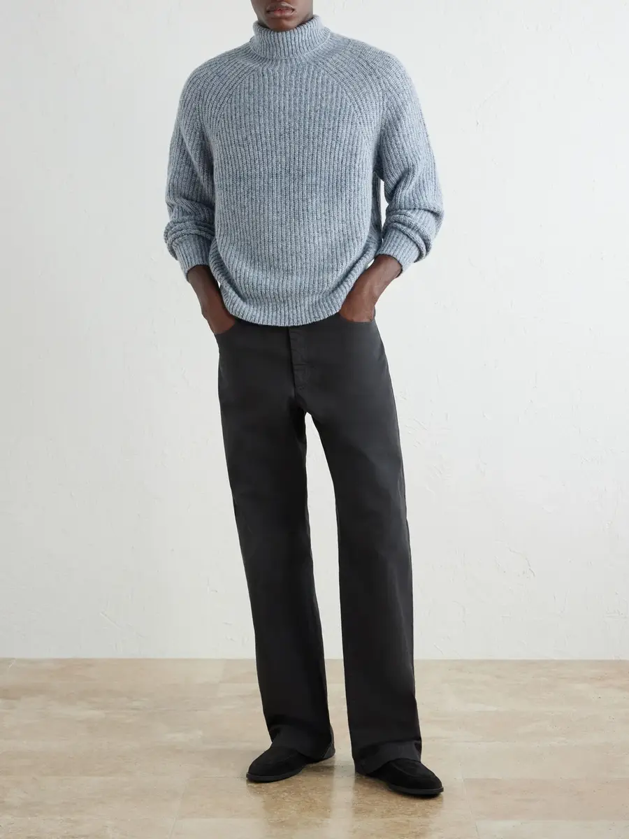 Inis Meáin Boatbuilder Ribbed Cashmere Sweater - Men | Thumbnail 2