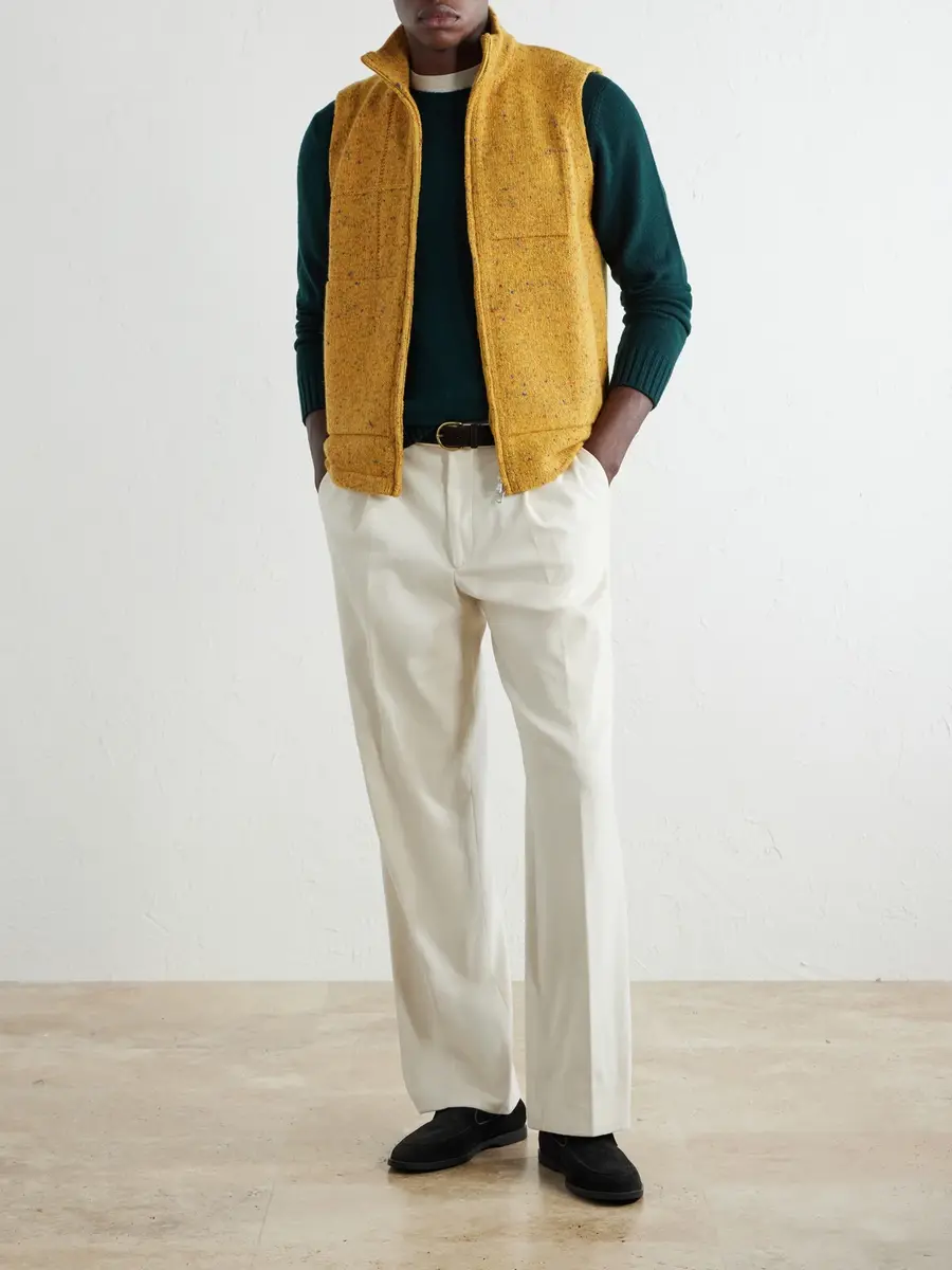 Inis Meáin Lifeline Wool and Cashmere-Blend Gilet - Men | Thumbnail 2