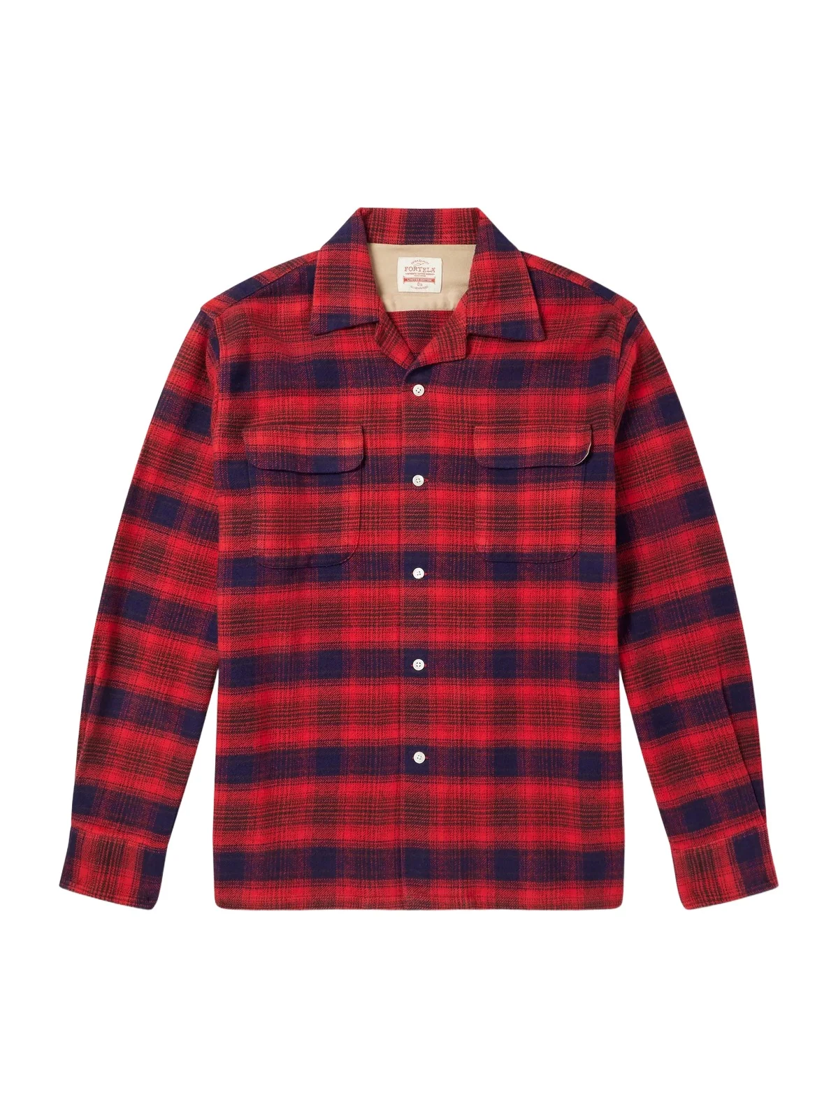 Fortela Baker Camp-Collar Checked Cotton Shirt - Men