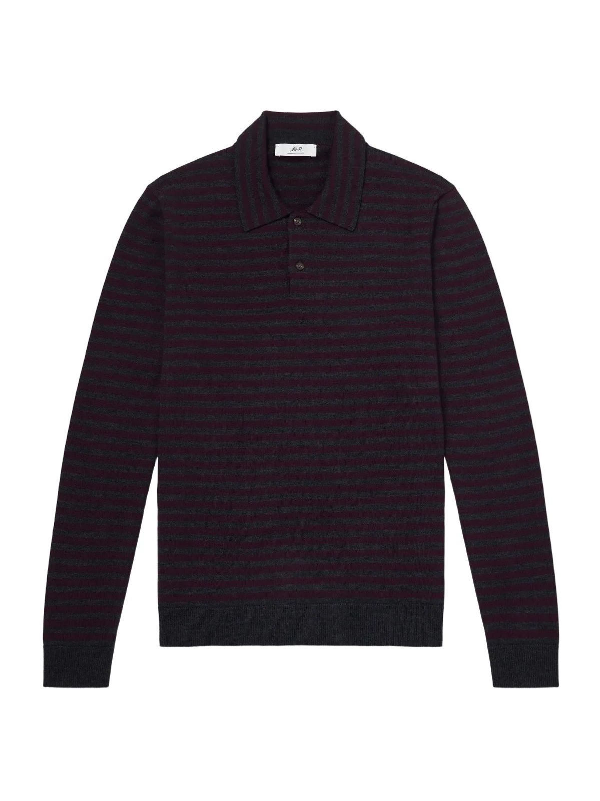 MR P. Striped Merino Wool Polo Shirt - Men
