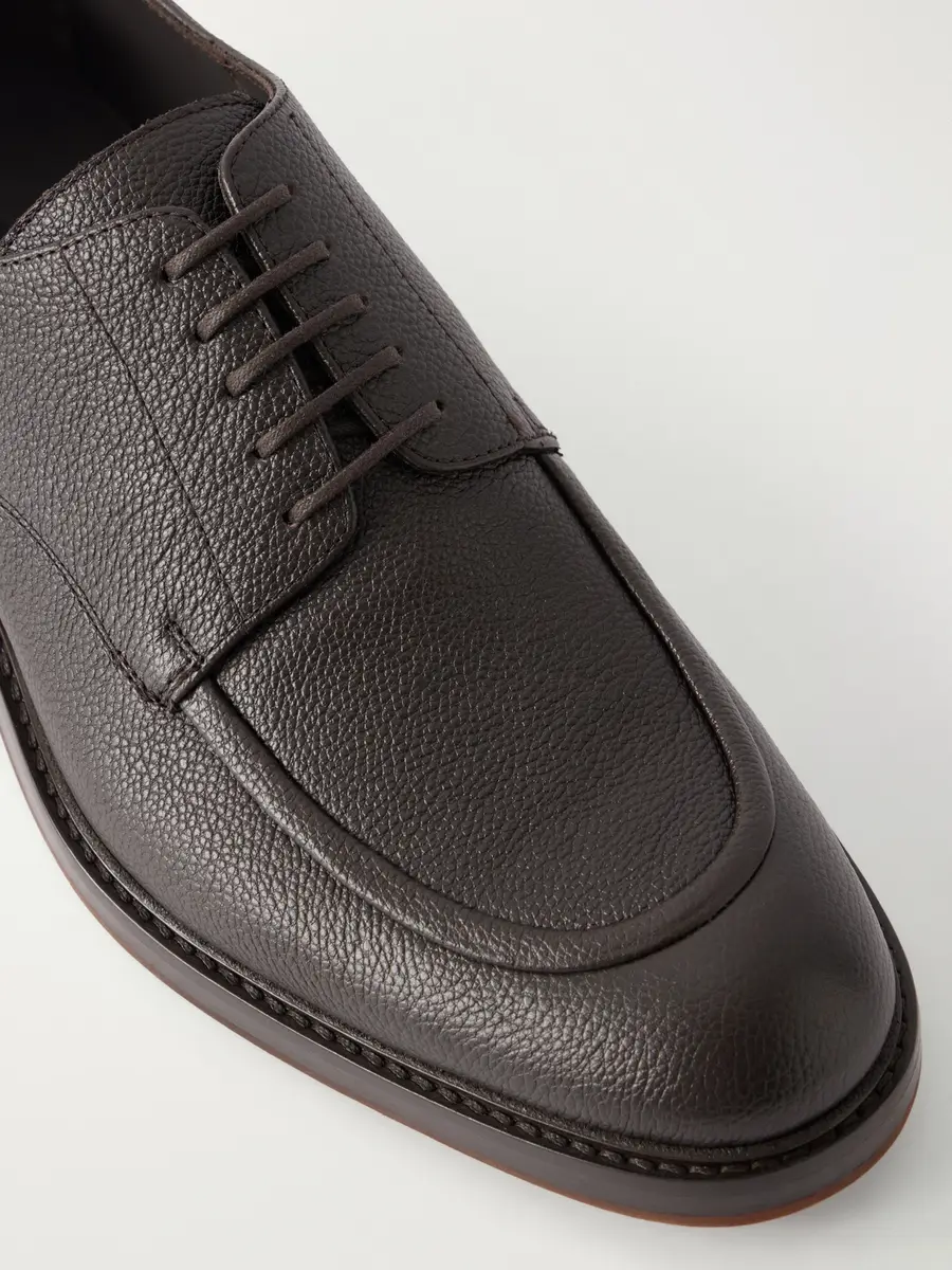 Manolo Blahnik Newbury Full-Grained Leather Derby Shoes - Men | Thumbnail 5