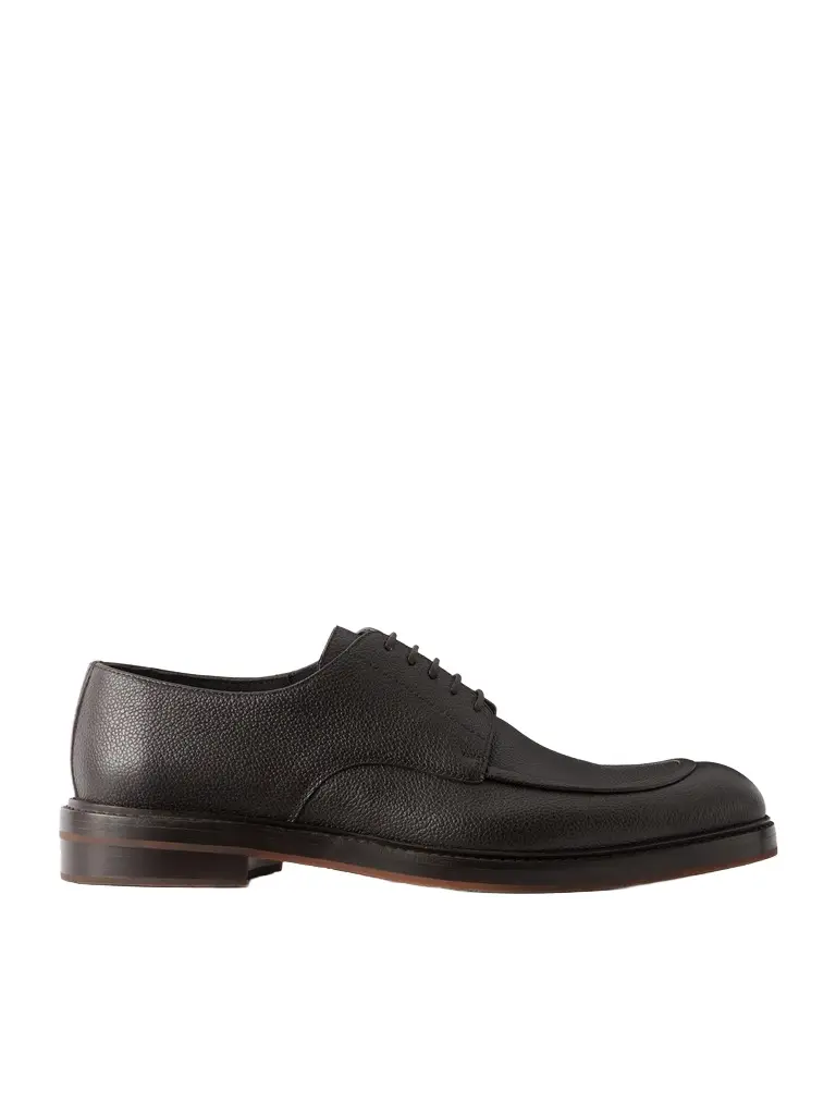 Manolo Blahnik Newbury Full-Grained Leather Derby Shoes - Men
