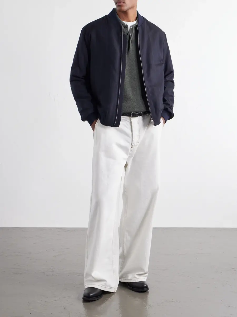 MR P. Striped Wool-Twill Bomber Jacket - Men | Thumbnail 2