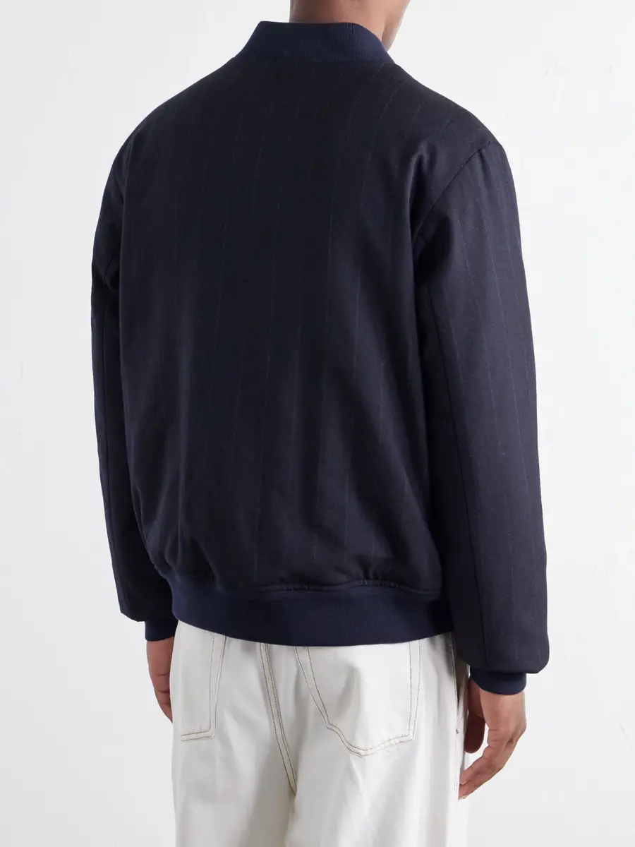 MR P. Striped Wool-Twill Bomber Jacket - Men | Thumbnail 4
