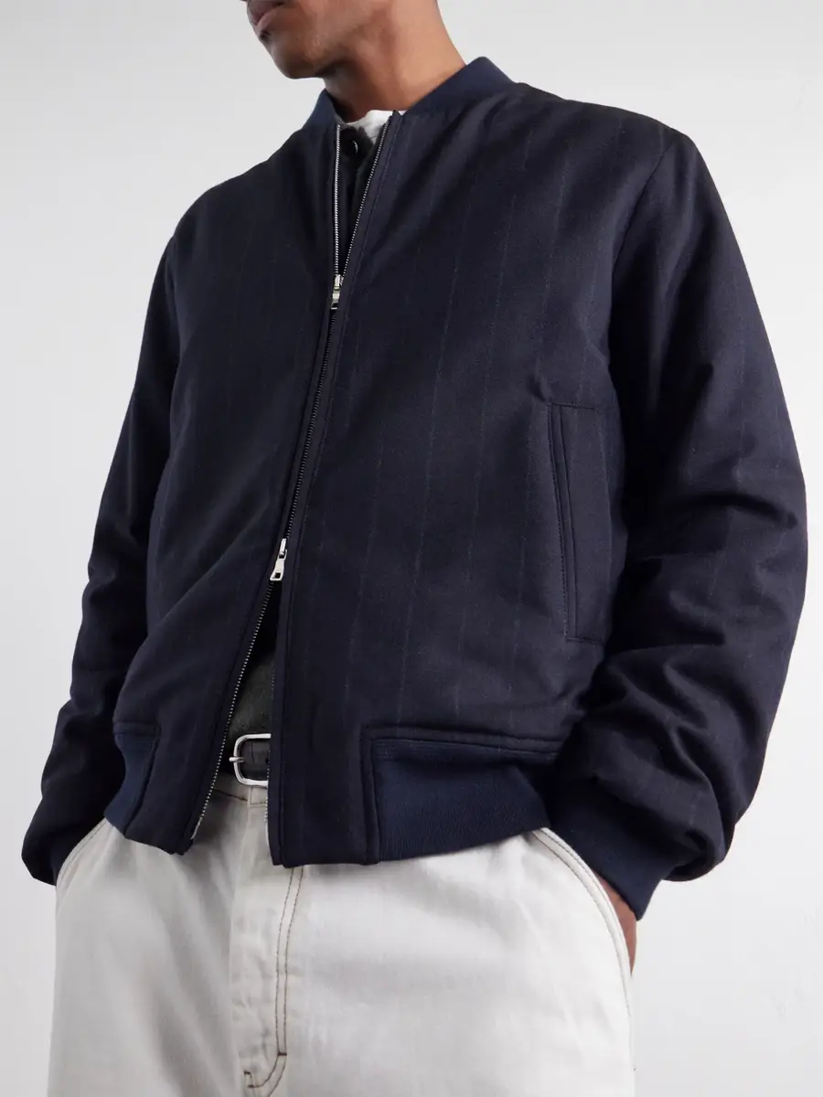MR P. Striped Wool-Twill Bomber Jacket - Men | Thumbnail 5