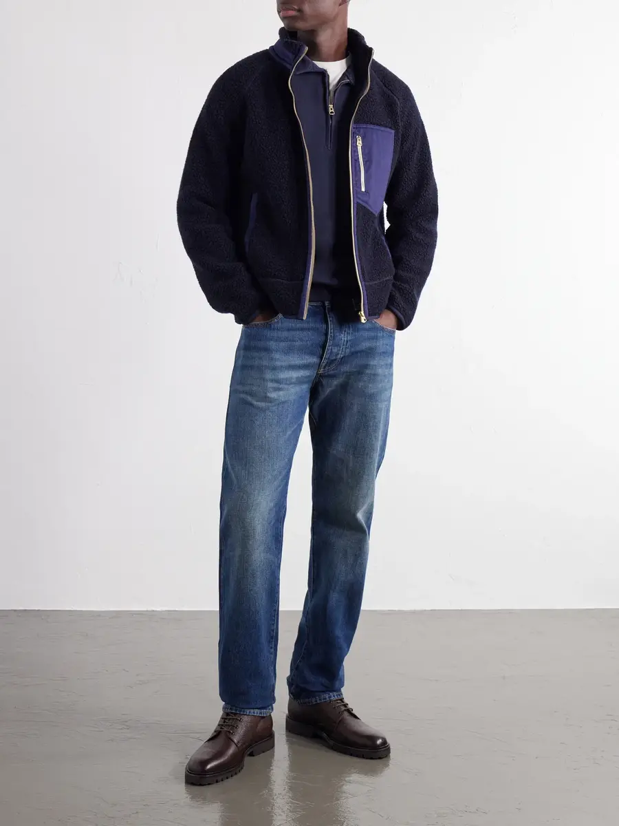 Fortela Yale Cotton-Jersey Half-Zip Polo Sweatshirt - Men | Thumbnail 2
