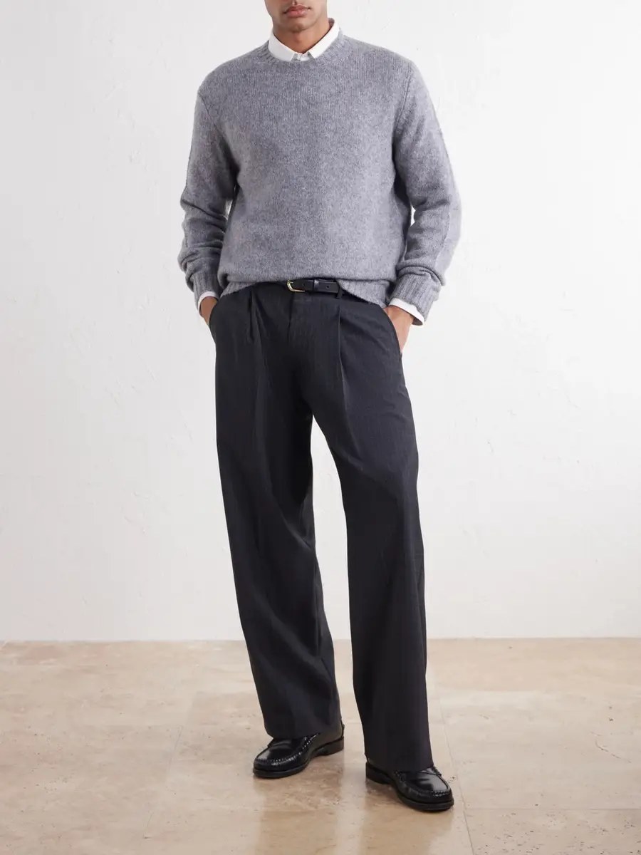 NN07 Kay 10037 Straight-Leg Pleated Pinstriped Woven Trousers - Men | Thumbnail 2