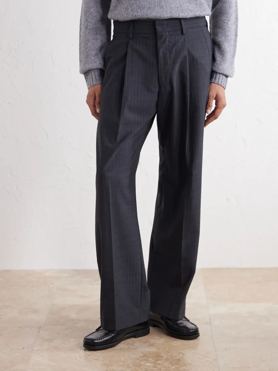 NN07 Kay 10037 Straight-Leg Pleated Pinstriped Woven Trousers - Men | Thumbnail 3