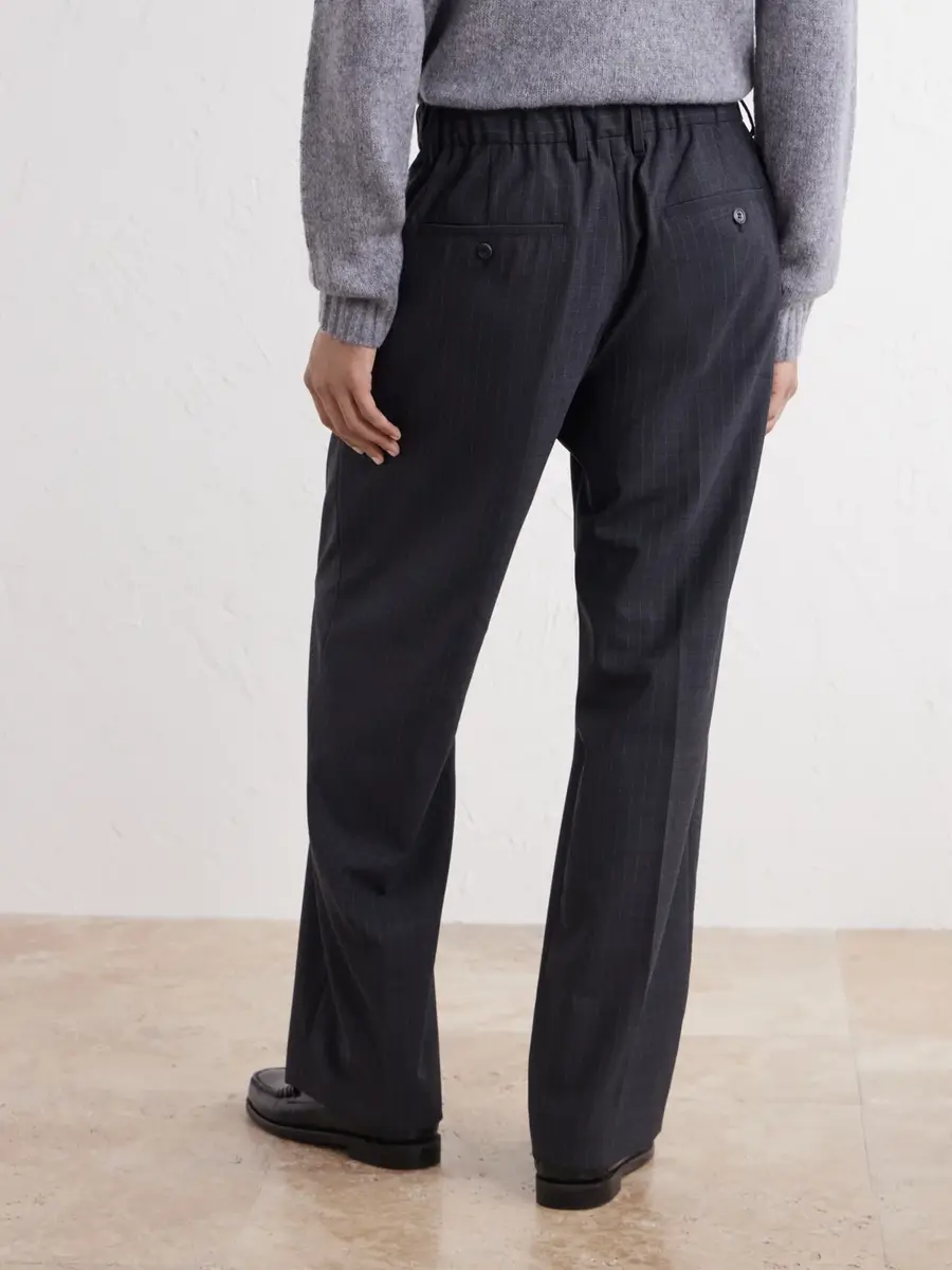 NN07 Kay 10037 Straight-Leg Pleated Pinstriped Woven Trousers - Men | Thumbnail 4