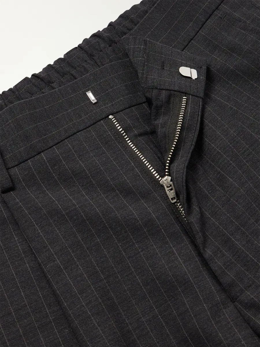 NN07 Kay 10037 Straight-Leg Pleated Pinstriped Woven Trousers - Men | Thumbnail 6