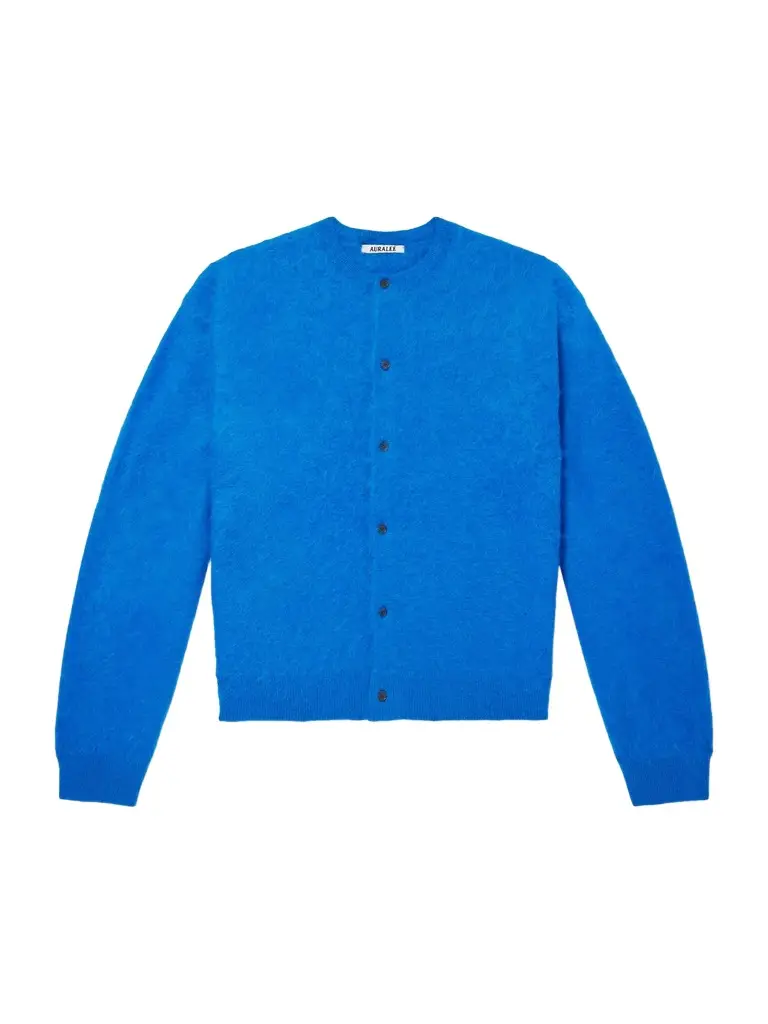 Auralee Garment-Dyed Alpaca Cardigan - Men | Image 1 Auralee Garment-Dyed Alpaca Cardigan - Men | Image 1