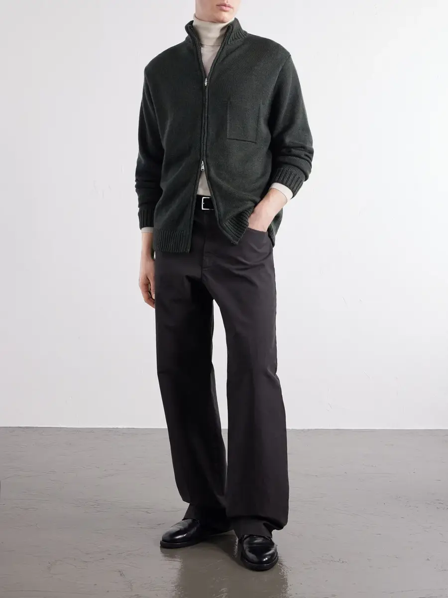 Inis Meáin Wool and Linen-Blend Zip-Up Cardigan - Men | Thumbnail 2