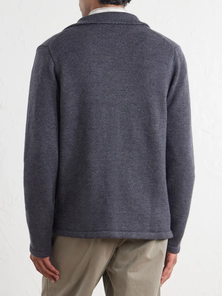 Inis Meáin Merino Wool and Linen-Blend Cardigan - Men | Thumbnail 4 Inis Meáin Merino Wool and Linen-Blend Cardigan - Men | Thumbnail 4