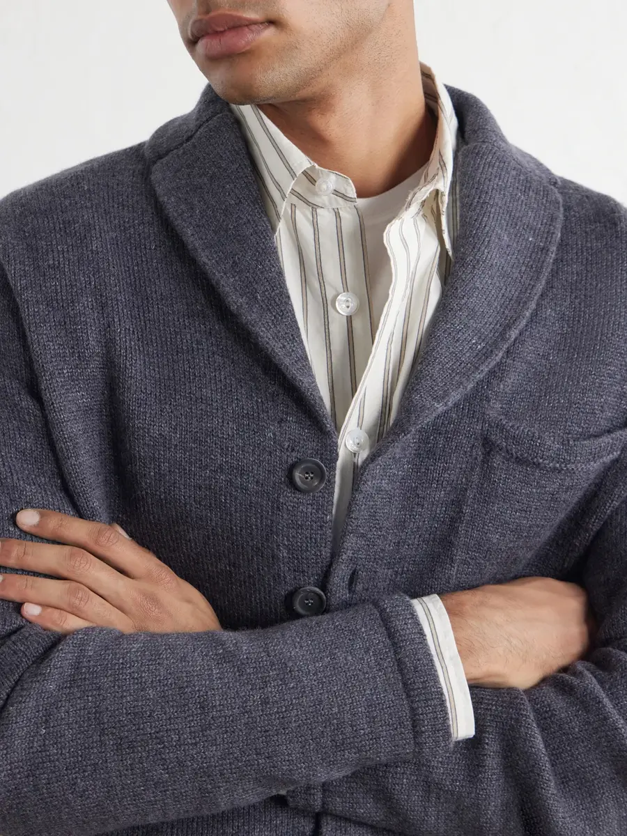 Inis Meáin Merino Wool and Linen-Blend Cardigan - Men | Thumbnail 5 Inis Meáin Merino Wool and Linen-Blend Cardigan - Men | Thumbnail 5