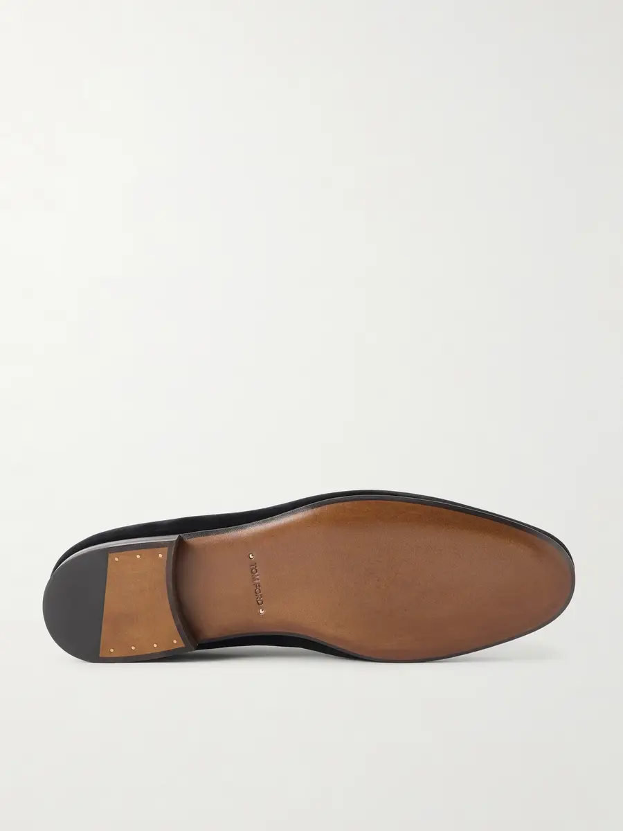 Tom Ford Scott Bow-Detailed Velvet Loafers - Men | Thumbnail 3 Tom Ford Scott Bow-Detailed Velvet Loafers - Men | Thumbnail 3