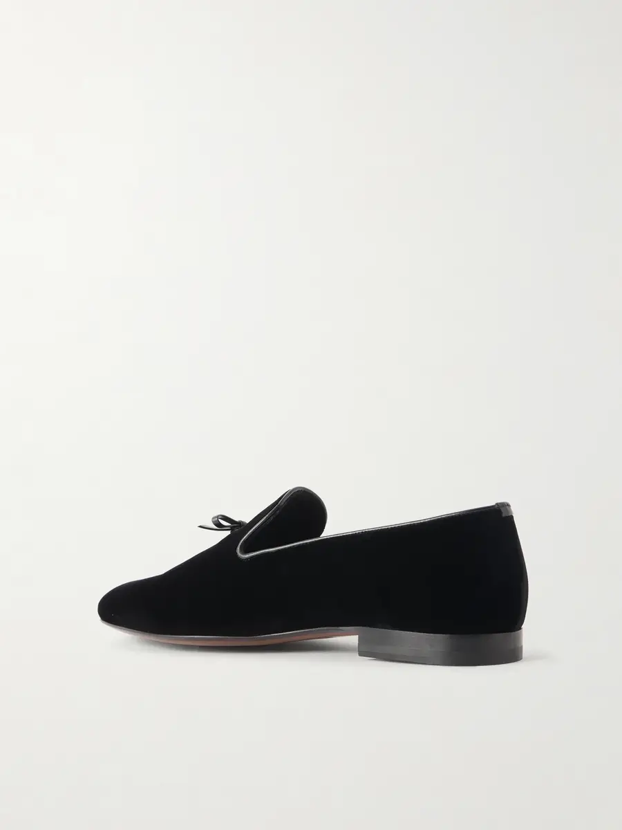 Tom Ford Scott Bow-Detailed Velvet Loafers - Men | Thumbnail 4 Tom Ford Scott Bow-Detailed Velvet Loafers - Men | Thumbnail 4