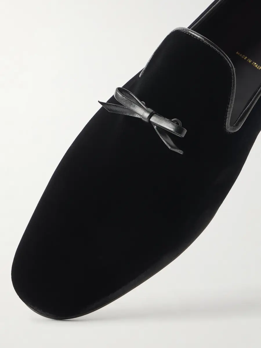 Tom Ford Scott Bow-Detailed Velvet Loafers - Men | Thumbnail 5 Tom Ford Scott Bow-Detailed Velvet Loafers - Men | Thumbnail 5