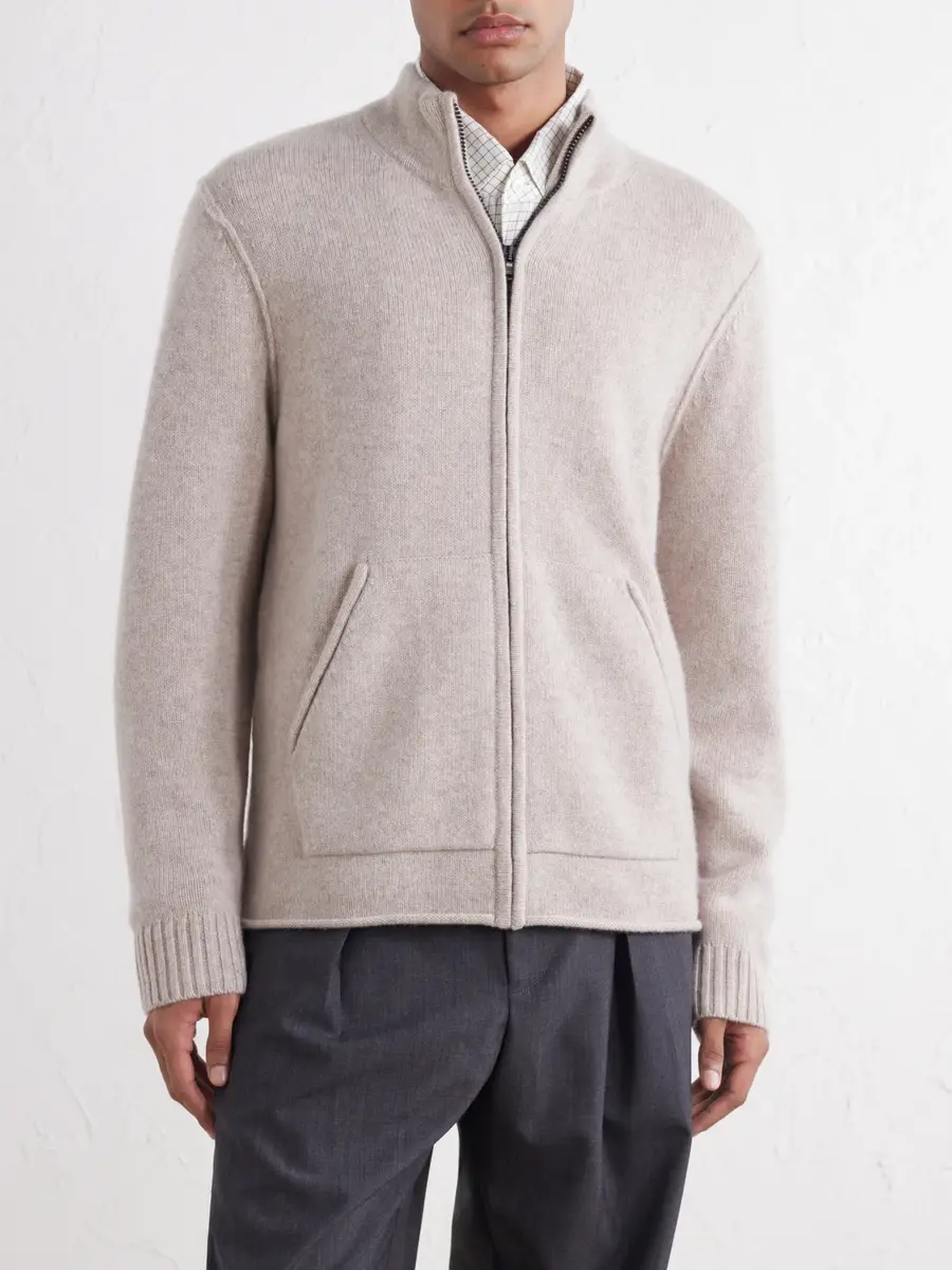 James Perse Cashmere Zip-Up Cardigan - Men | Thumbnail 3