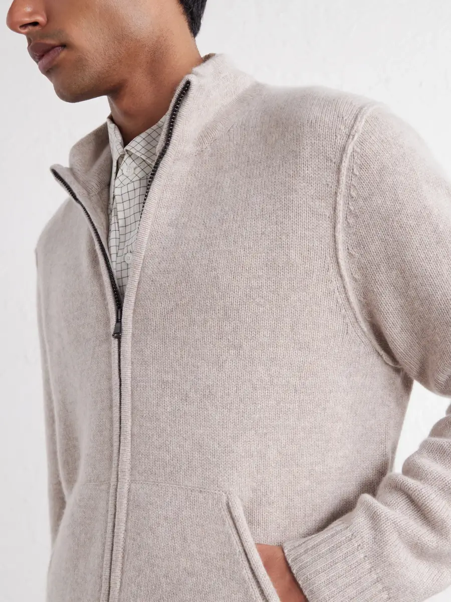 James Perse Cashmere Zip-Up Cardigan - Men | Thumbnail 5
