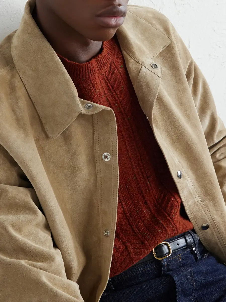 Inis Meáin Herringbone Merino Wool and Cashmere-Blend Sweater - Men | Thumbnail 5 Inis Meáin Herringbone Merino Wool and Cashmere-Blend Sweater - Men | Thumbnail 5