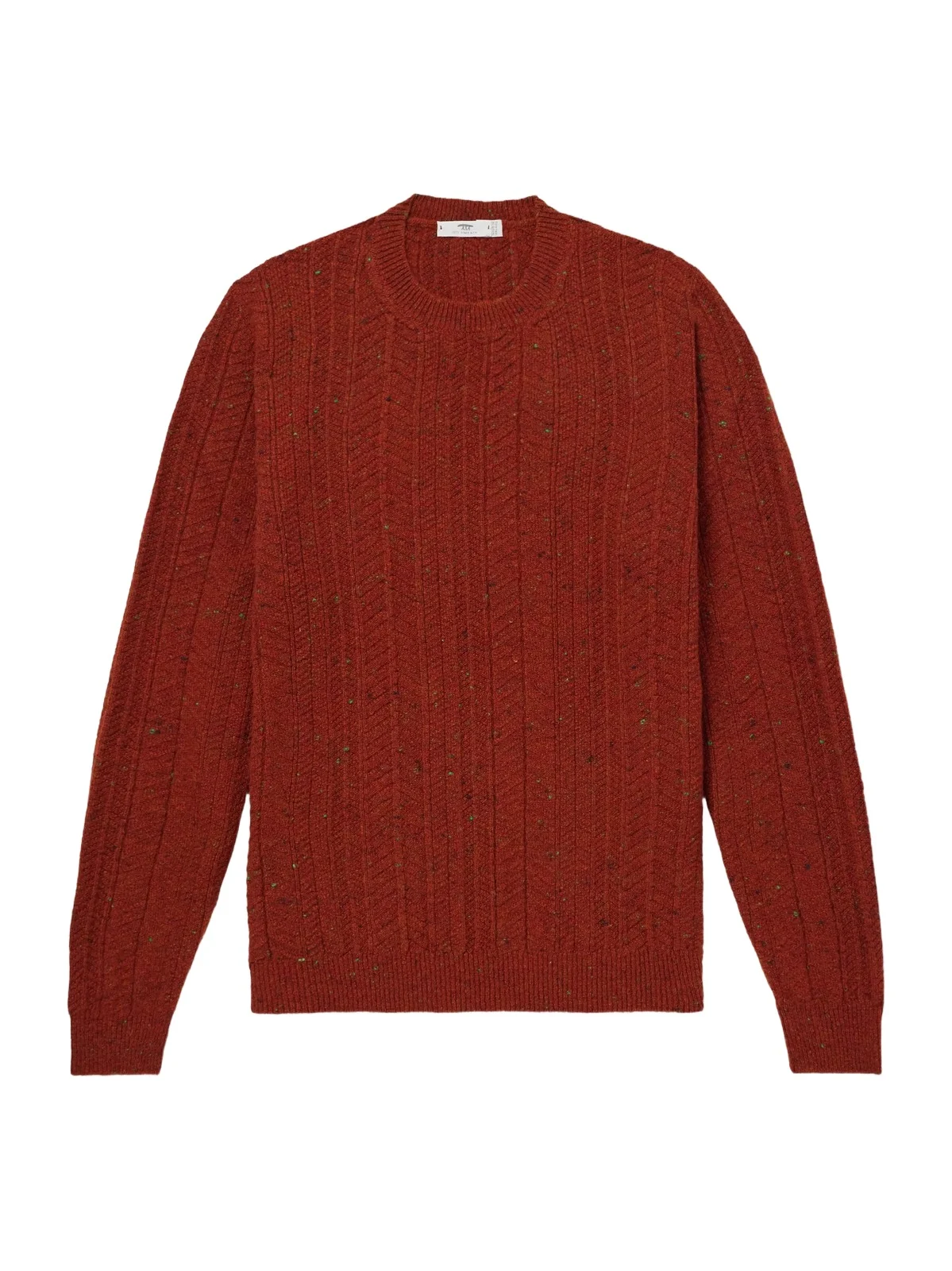 Inis Meáin Herringbone Merino Wool and Cashmere-Blend Sweater - Men