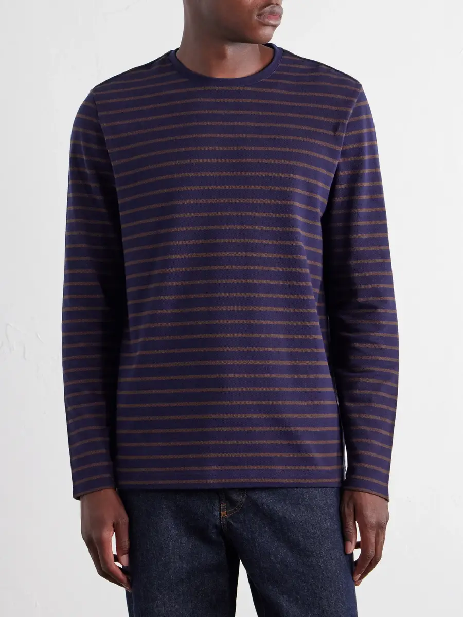 MR P. Striped Cotton-Piqué T-Shirt - Men | Thumbnail 3