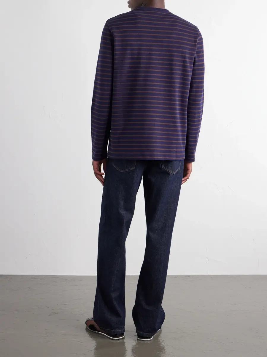 MR P. Striped Cotton-Piqué T-Shirt - Men | Thumbnail 4