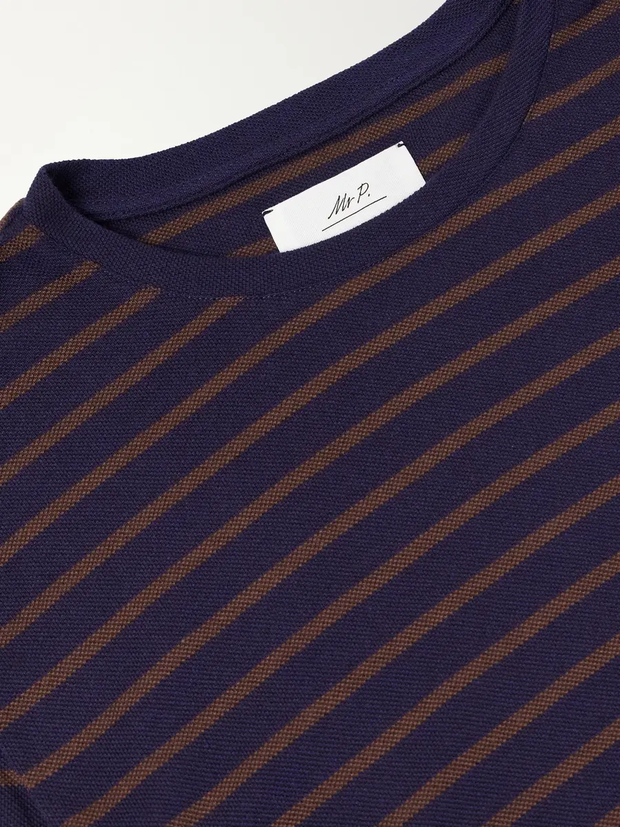 MR P. Striped Cotton-Piqué T-Shirt - Men | Thumbnail 6