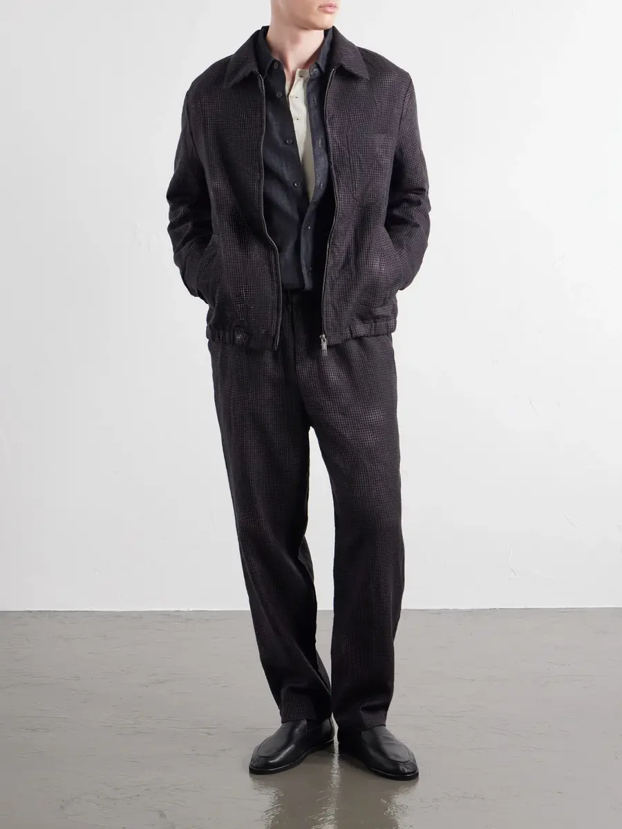 Barena Garment-Dyed Houndstooth Wool Blouson Jacket - Men | Thumbnail 2