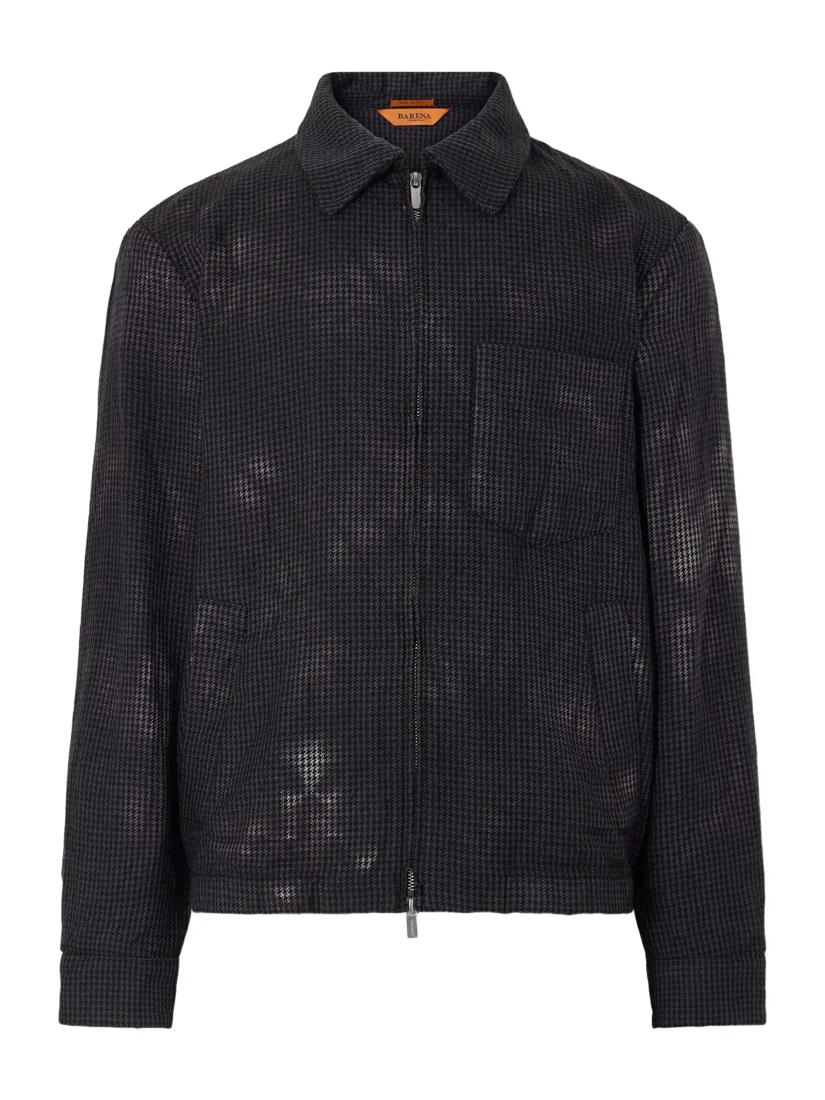 Barena Garment-Dyed Houndstooth Wool Blouson Jacket - Men