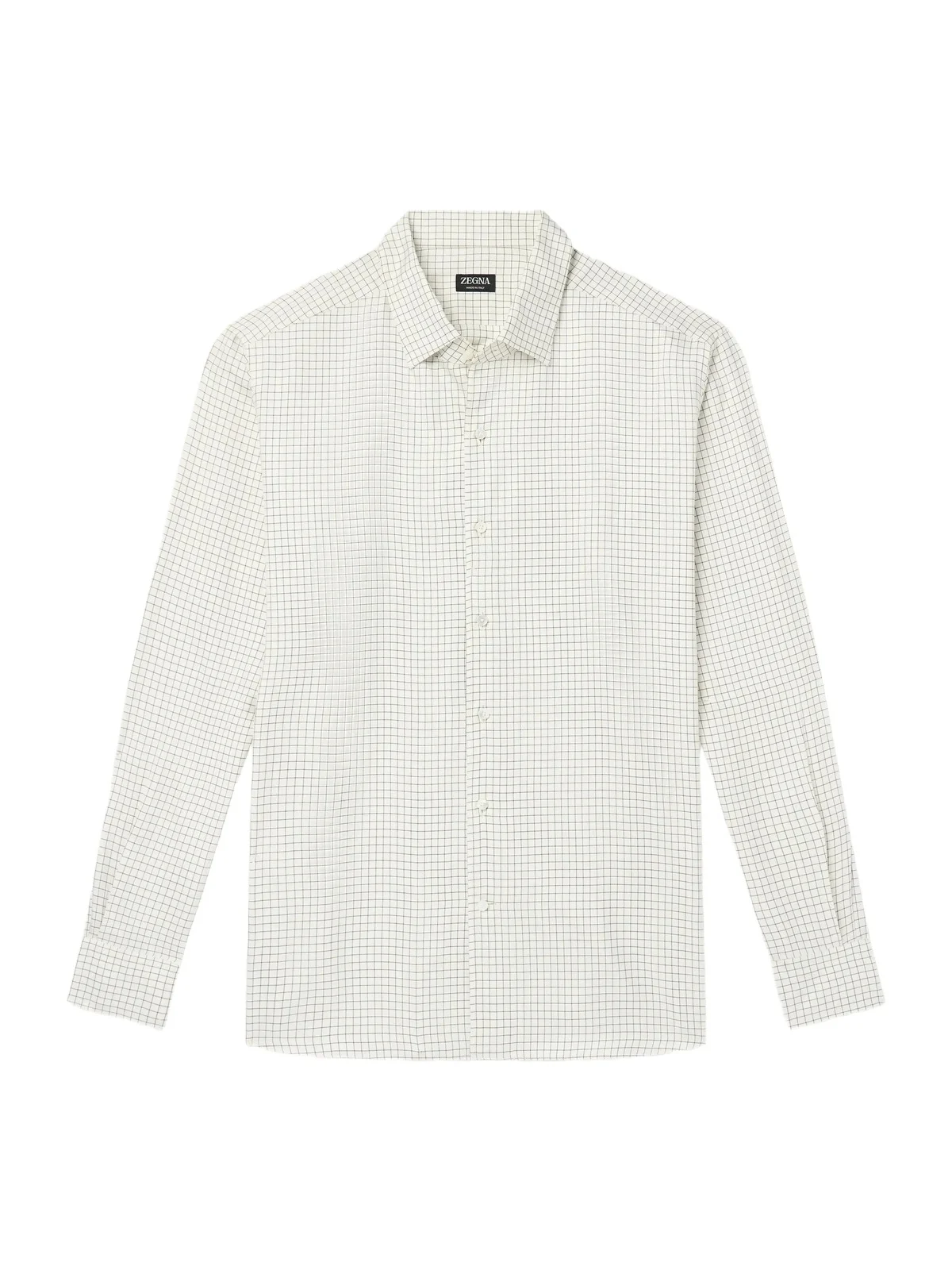 Zegna Checked Silk-Twill Shirt - Men