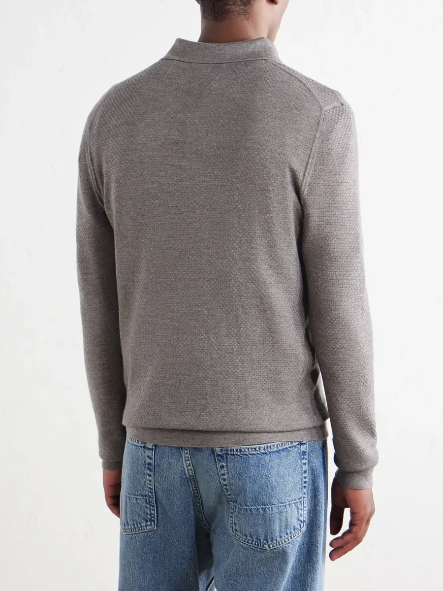 MR P. Cashmere and Silk-Blend Polo Sweater - Men | Thumbnail 4 MR P. Cashmere and Silk-Blend Polo Sweater - Men | Thumbnail 4