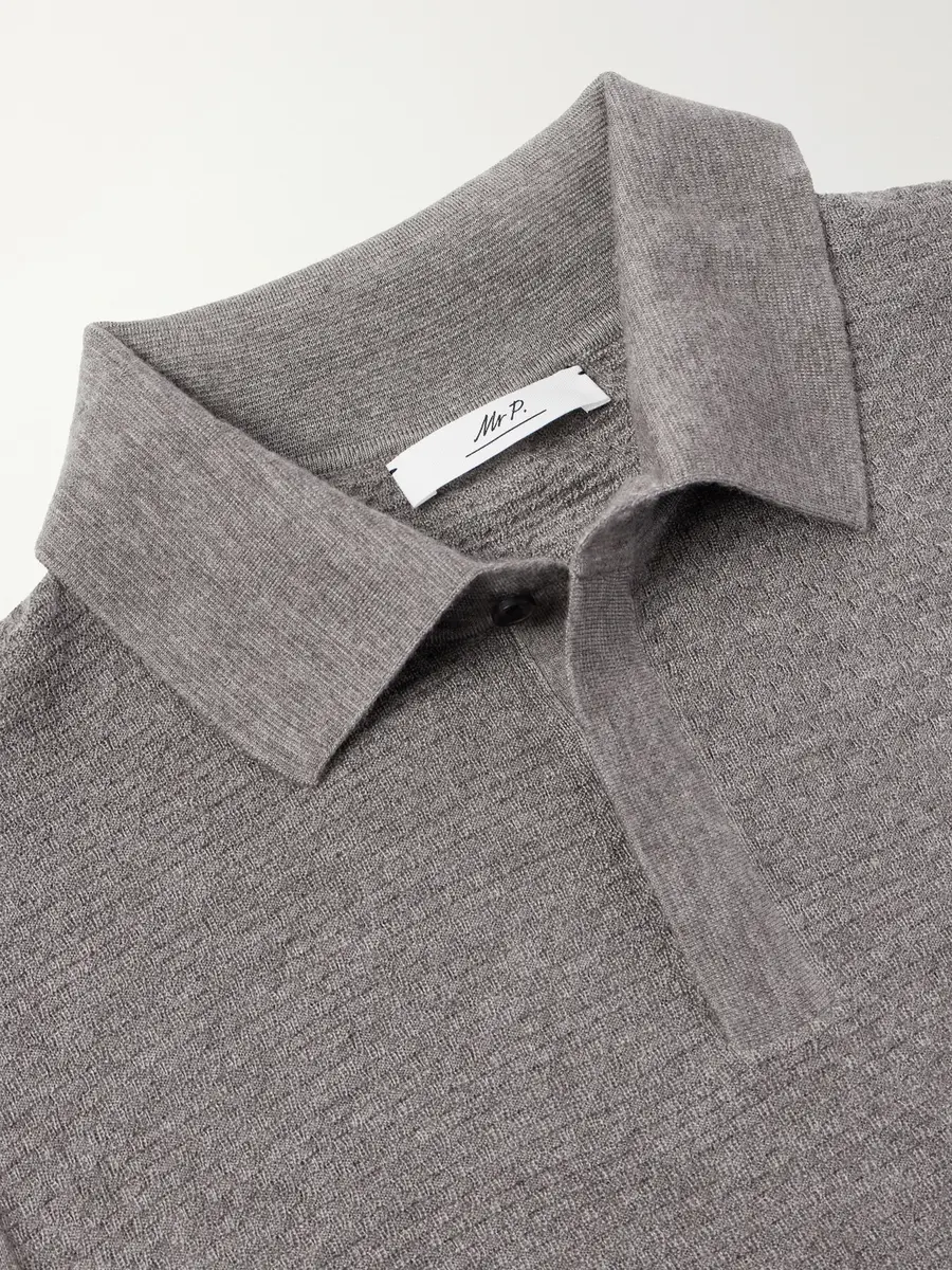 MR P. Cashmere and Silk-Blend Polo Sweater - Men | Thumbnail 6 MR P. Cashmere and Silk-Blend Polo Sweater - Men | Thumbnail 6