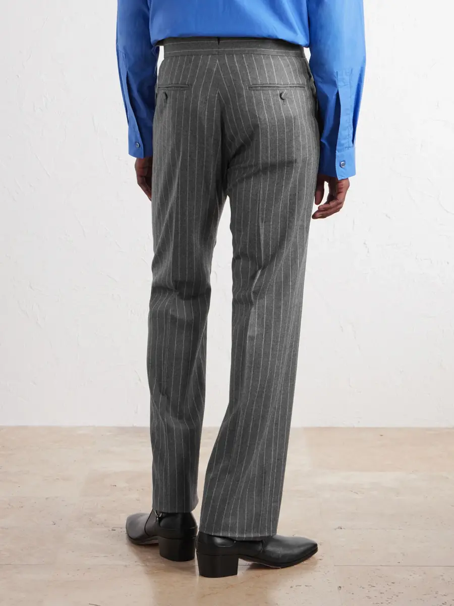 Tom Ford Straight-Leg Pinstripe Wool-Flannel Trousers - Men | Thumbnail 4 Tom Ford Straight-Leg Pinstripe Wool-Flannel Trousers - Men | Thumbnail 4