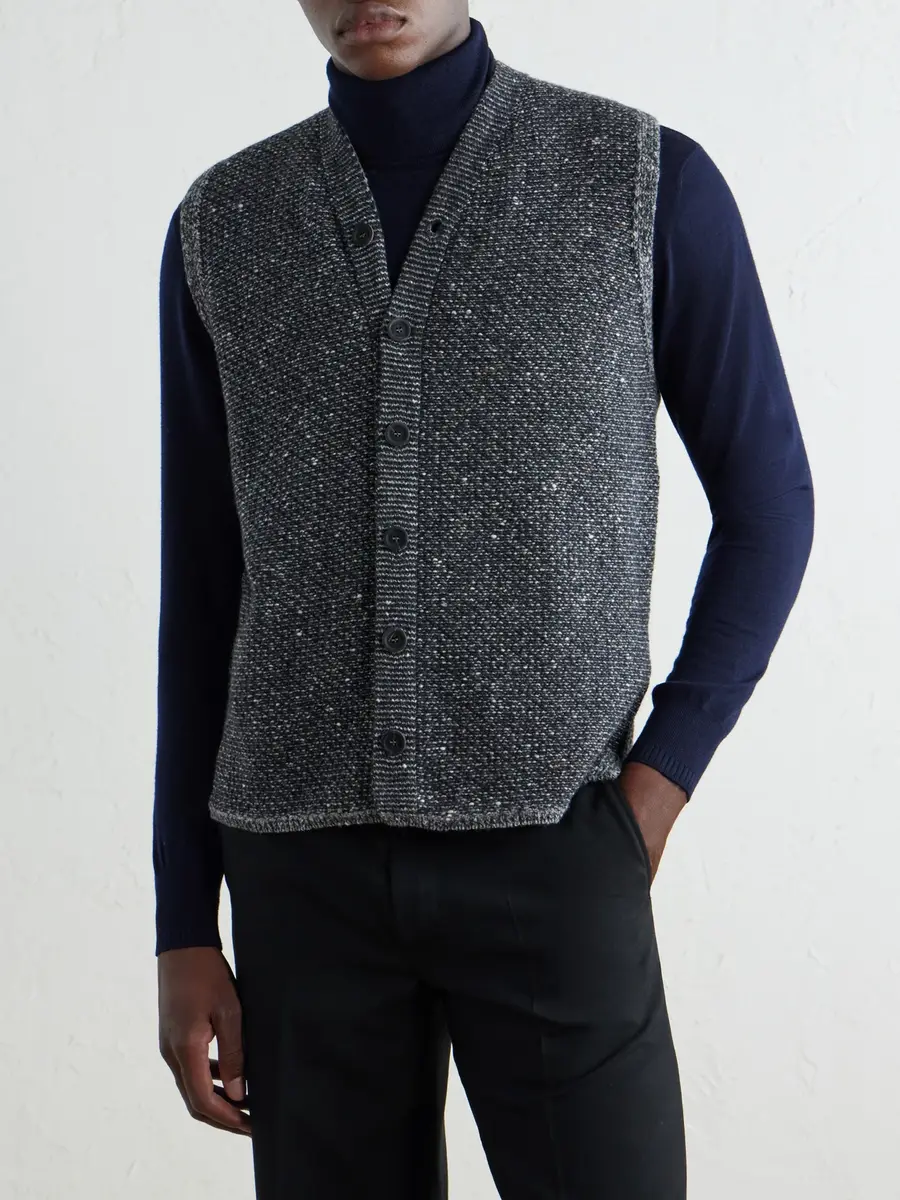 Inis Meáin Breidin Merino Wool and Cashmere-Blend Gilet - Men | Thumbnail 3 Inis Meáin Breidin Merino Wool and Cashmere-Blend Gilet - Men | Thumbnail 3