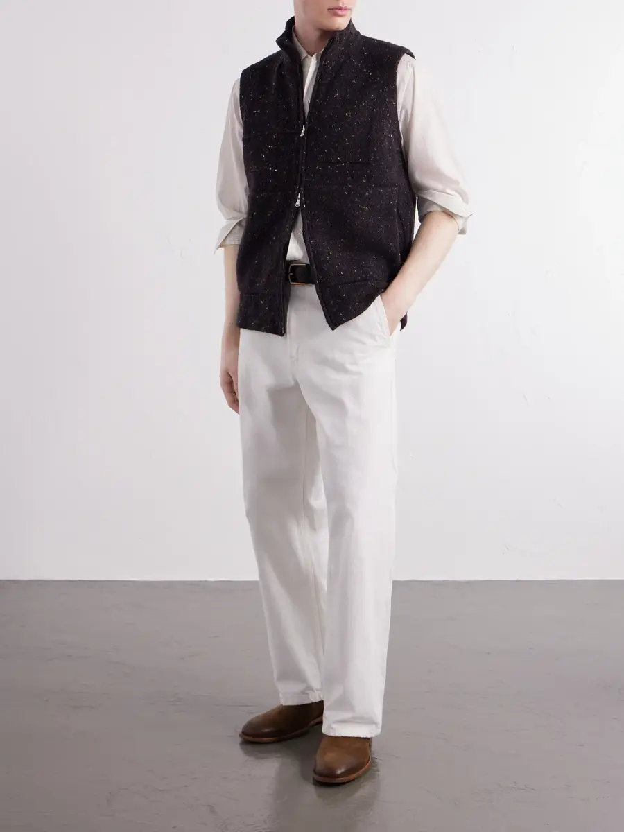 Inis Meáin Lifeline Wool and Cashmere-Blend Gilet - Men | Thumbnail 2
