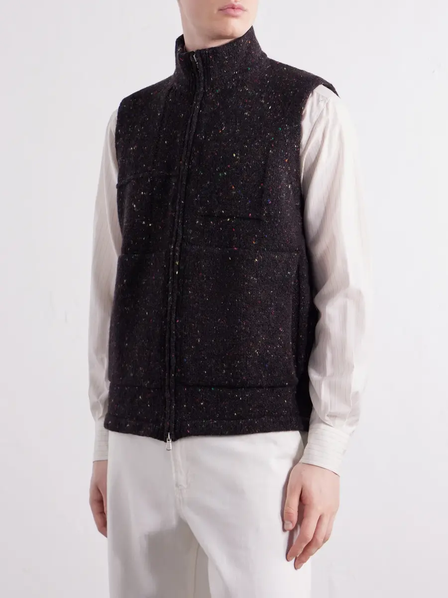 Inis Meáin Lifeline Wool and Cashmere-Blend Gilet - Men | Thumbnail 3
