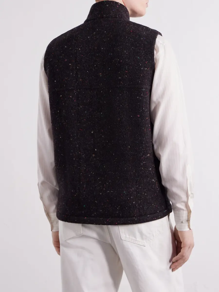 Inis Meáin Lifeline Wool and Cashmere-Blend Gilet - Men | Thumbnail 4