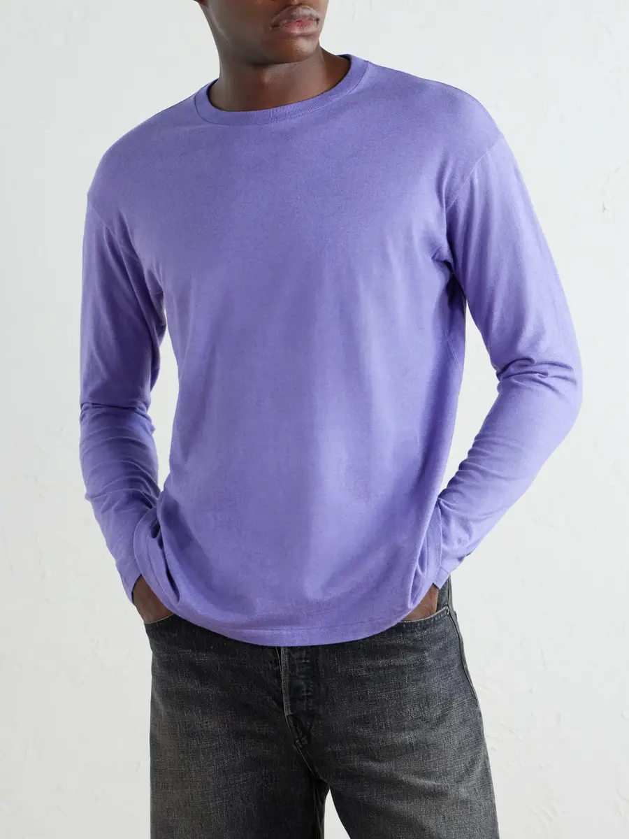Auralee Cotton and Cashmere-Blend Jersey T-Shirt - Men | Thumbnail 3 Auralee Cotton and Cashmere-Blend Jersey T-Shirt - Men | Thumbnail 3