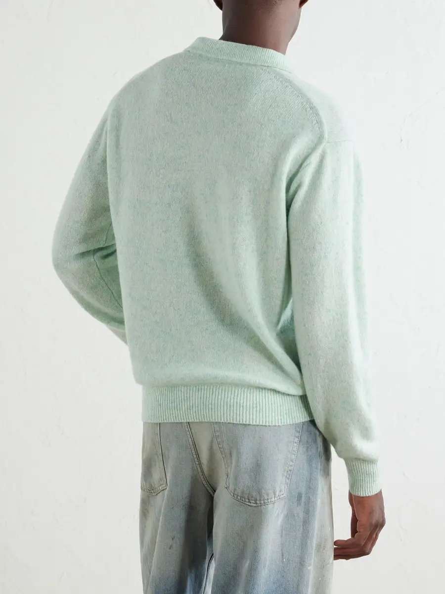 Auralee Cashmere Polo Sweater - Men | Thumbnail 4 Auralee Cashmere Polo Sweater - Men | Thumbnail 4