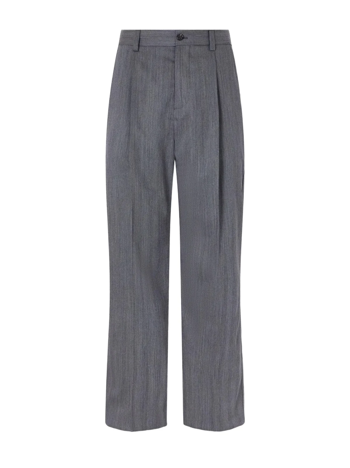 Valentino Garavani Straight-Leg Pleated Herringbone Virgin Wool Trousers - Men