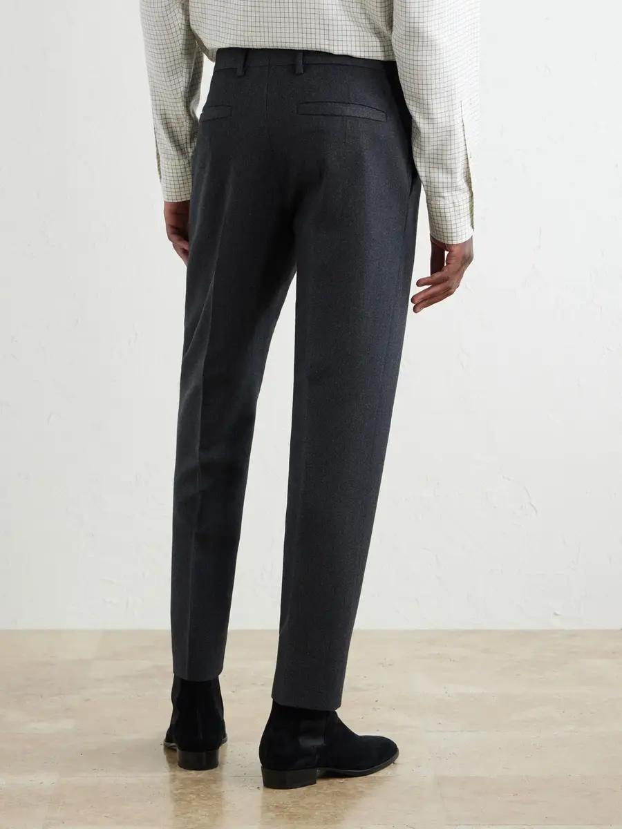 Zegna Straight-Leg Wool and Cashmere-Blend Twill Trousers - Men | Thumbnail 4 Zegna Straight-Leg Wool and Cashmere-Blend Twill Trousers - Men | Thumbnail 4