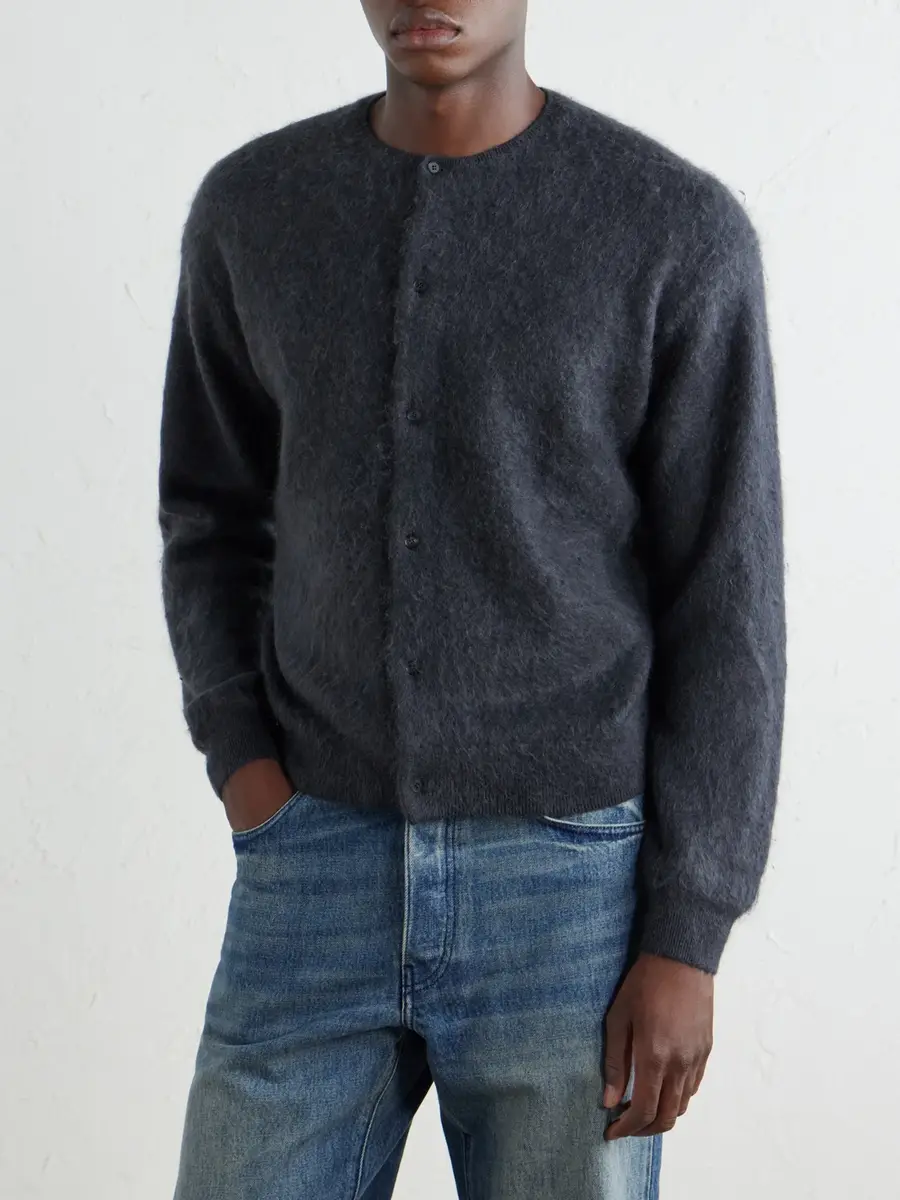 Auralee Garment-Dyed Alpaca Cardigan - Men | Thumbnail 3 Auralee Garment-Dyed Alpaca Cardigan - Men | Thumbnail 3