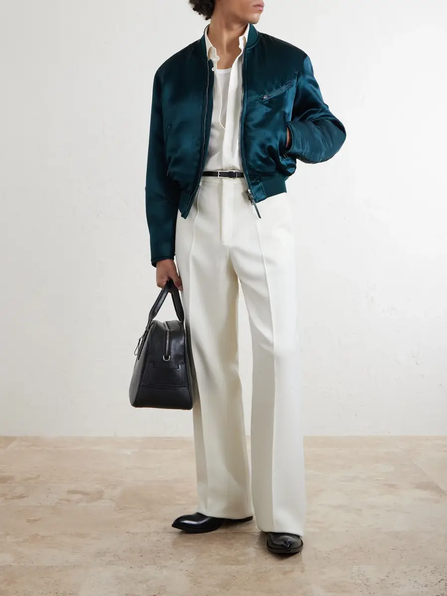 Tom Ford Satin Bomber Jacket - Men | Thumbnail 2 Tom Ford Satin Bomber Jacket - Men | Thumbnail 2